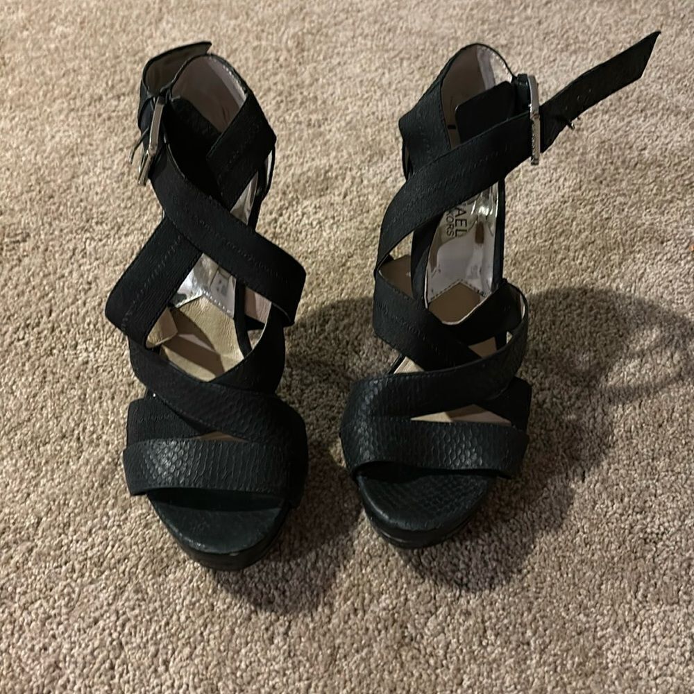 Michael Kors Strappy Black Heels - Carina Sandal - Worn Once - Size 8.5